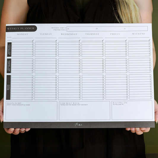 A3 Weekly Desk Planner - Priority Planner