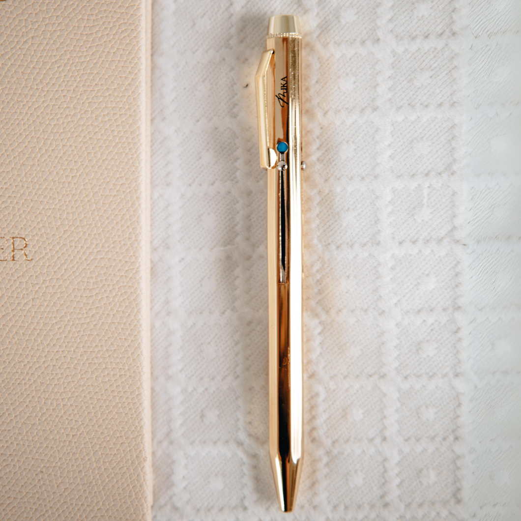 Gold MIKA Multi-Colour Pen